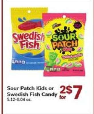 Sour Patch Kids or Swedish Fish Candy