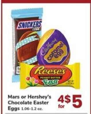 Mars or Hershey's Chocolate Easter Eggs