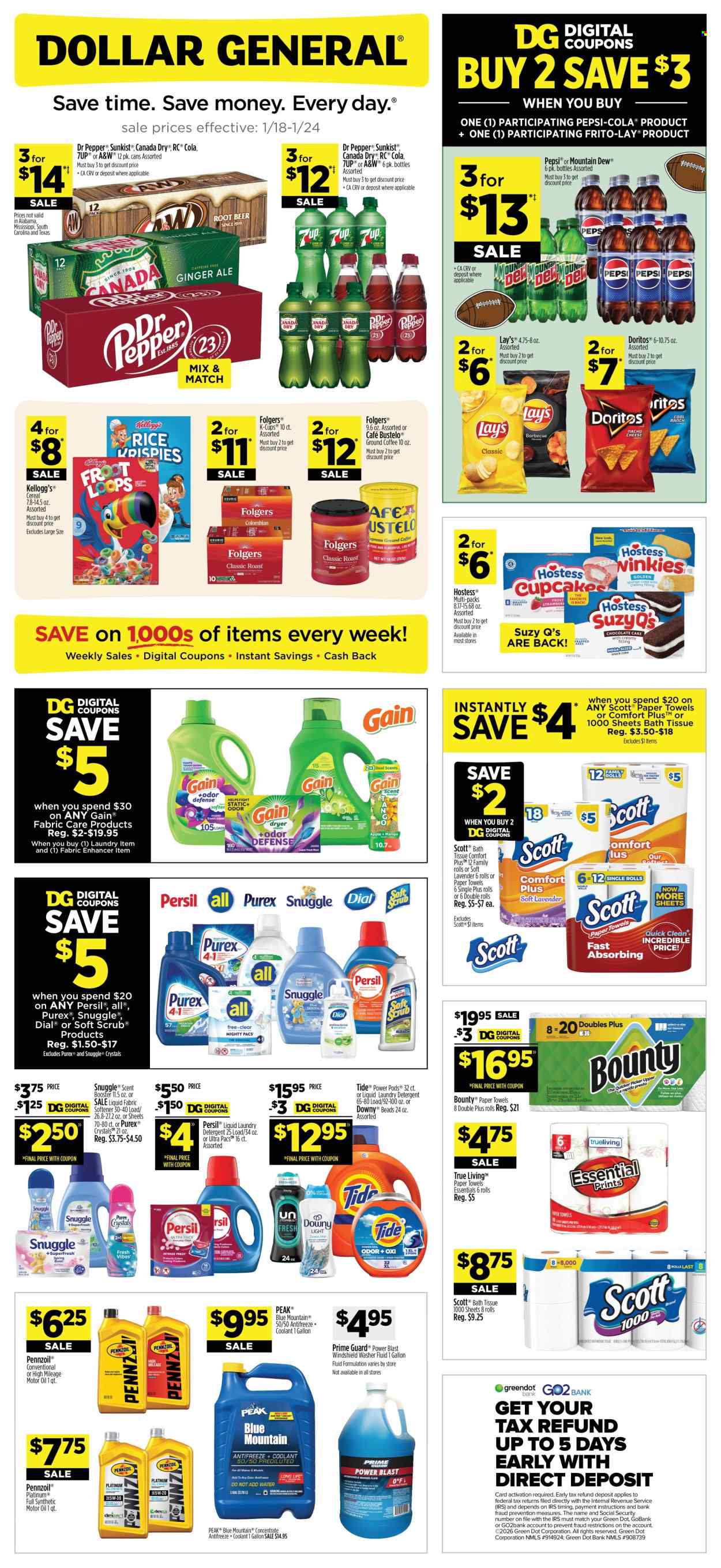 Dollar General ad - 01/18/2026 - 01/24/2026. Page 1
