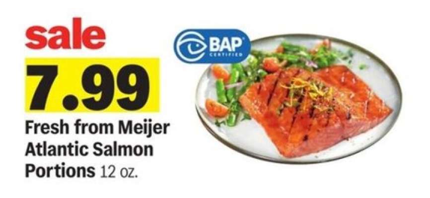 Fresh from Meijer Atlantic Salmon Portions