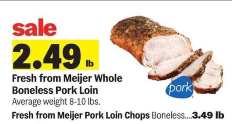 Fresh from Meijer Whole Boneless Pork Loin