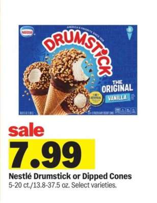 Nestlé Drumstick or Dipped Cones