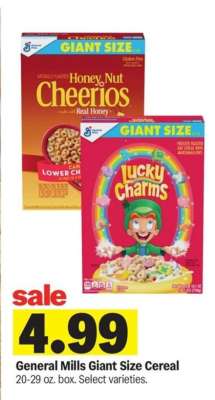 General Mills Giant Size Cereal*