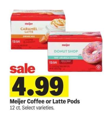 Meijer Coffee or Latte Pods