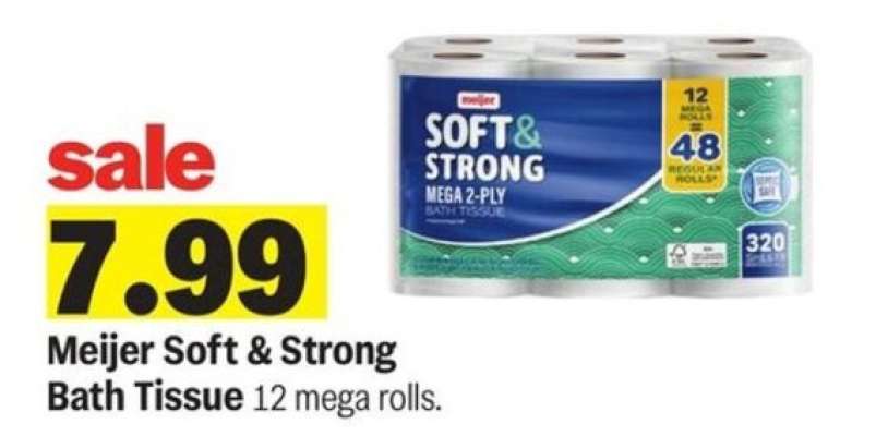 Meijer Soft & Strong Bath Tissue