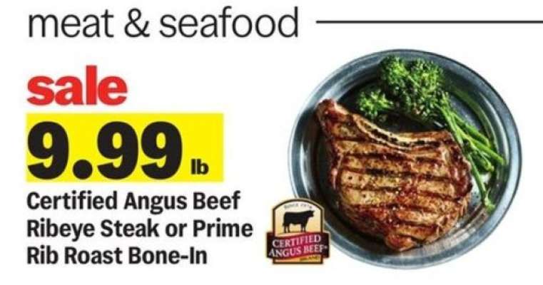 Certified Angus Beef Ribeye Steak or Prime Rib Roast Bone-In