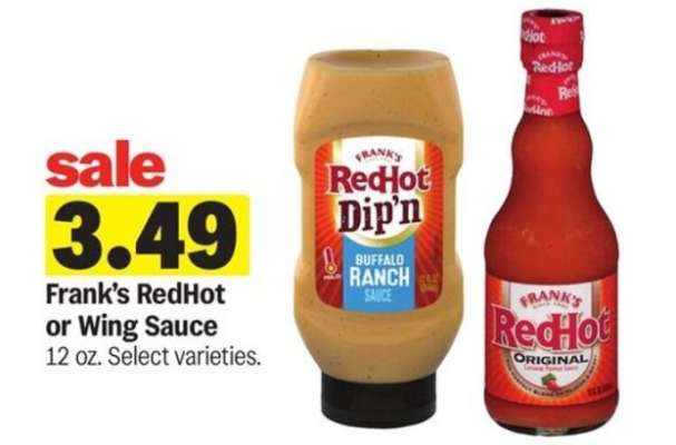 Frank's RedHot or Wing Sauce