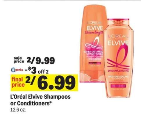 L'Oreal Elvive Shampoos or Conditioners*