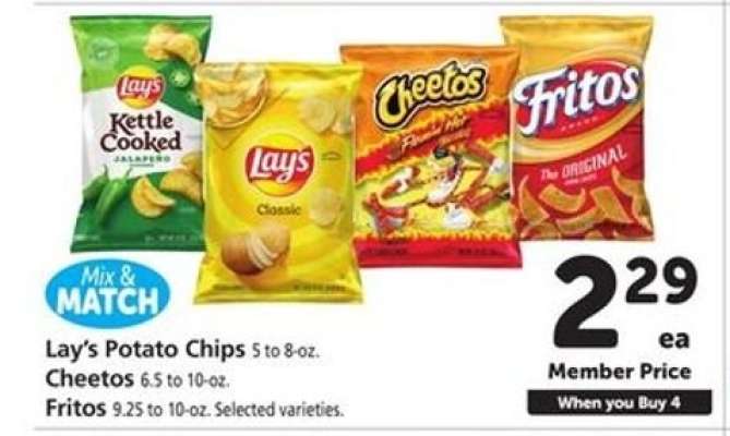 Lay's Potato Chips, Cheetos, Fritos
