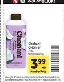 Chobani Creamer