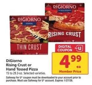 DiGiorno Rising Crust or Hand Tossed Pizza