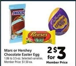 Mars or Hershey Chocolate Easter Egg