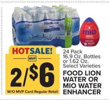 FOOD LION WATER OR MIO WATER ENHANCER