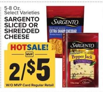 Sargento Sliced or Shredded Cheese