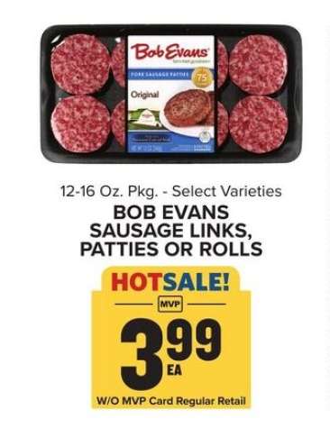 Bob Evans Sausage Links, Patties or Rolls