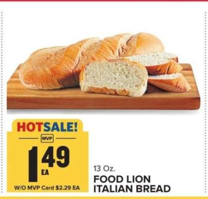 FOOD LION ITALIAN BREAD