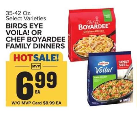 Birds Eye Voila! or Chef Boyardee Family Dinners