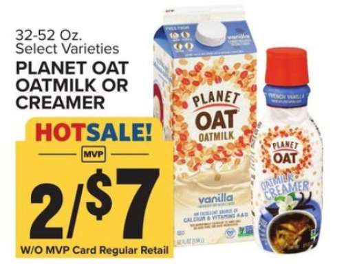 Planet Oat Oatmilk or Creamer