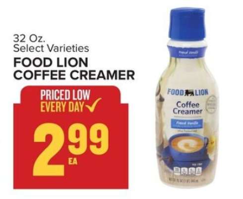 FOOD LION COFFEE CREAMER