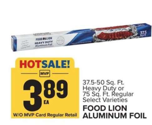 FOOD LION ALUMINUM FOIL