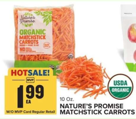 NATURE’S PROMISE MATCHSTICK CARROTS