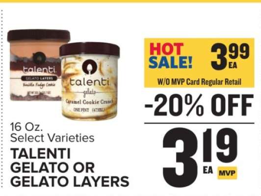 Talenti Gelato or Gelato Layers