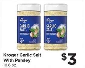 Kroger Garlic Salt With Parsley