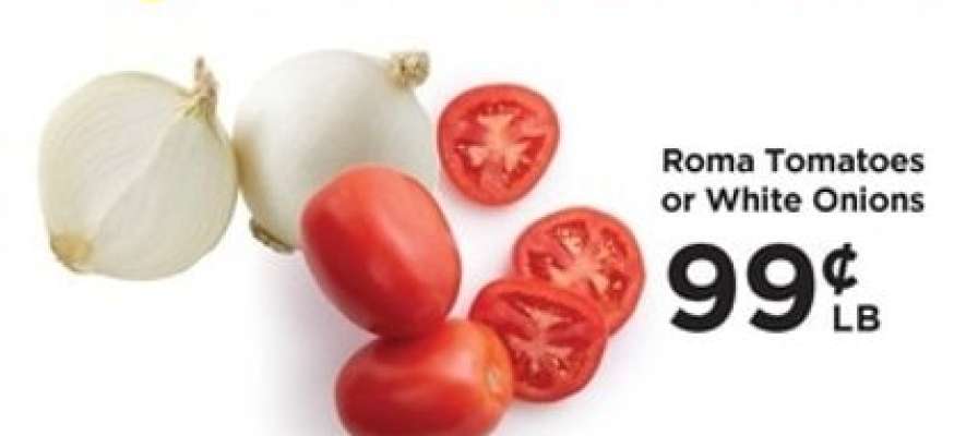 Roma Tomatoes or White Onions