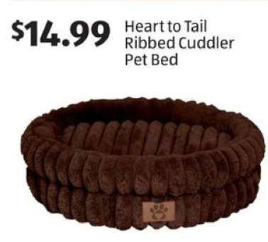 Heart to Tail Ribbed Cuddler Pet Bed