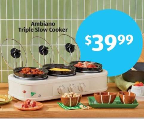 Ambiano Triple Slow Cooker