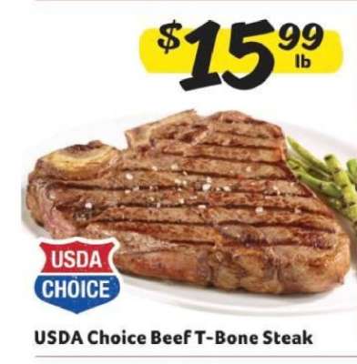 USDA Choice Beef T-Bone Steak