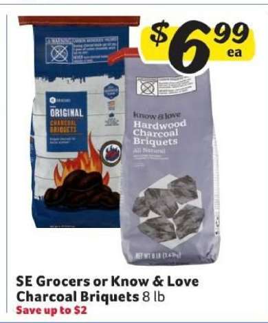 SE Grocers or Know & Love Charcoal Briquets