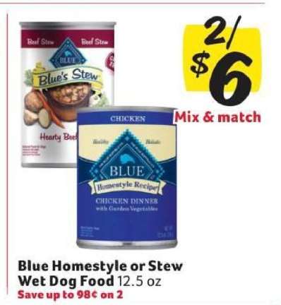 Blue Homestyle or Stew Wet Dog Food