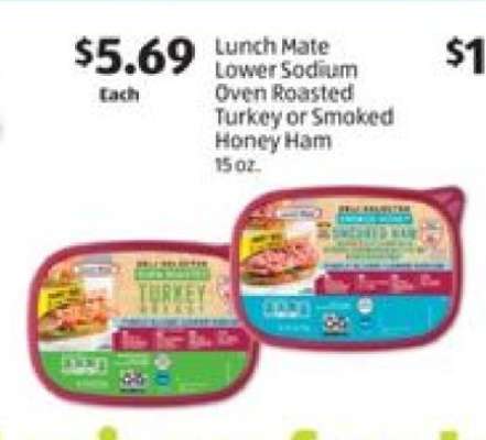 Lunch Mate Lower Sodium Oven Roasted Turkey or Smoked Honey Ham