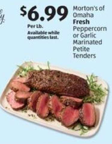 Morton's of Omaha Fresh Peppercorn or Garlic Marinated Petite Tenders