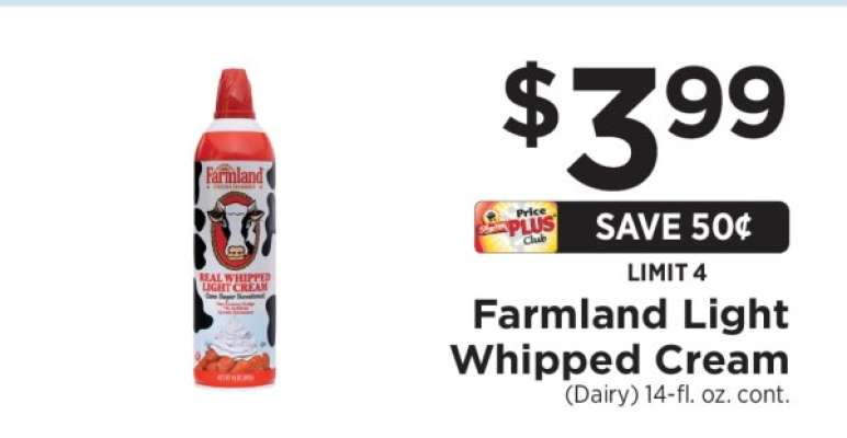 Farmland Light Whipped Cream