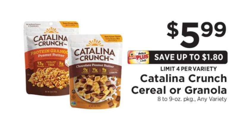Catalina Crunch Cereal or Granola