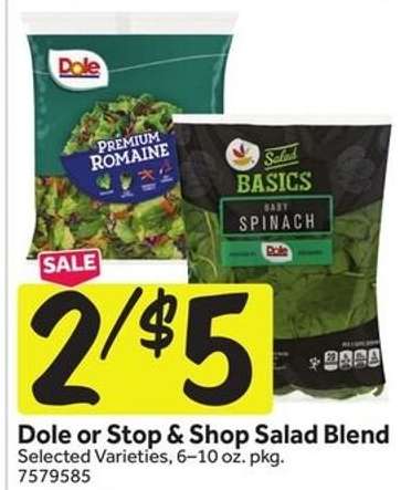 Dole or Stop & Shop Salad Blend