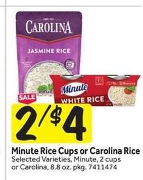 Minute Rice Cups or Carolina Rice