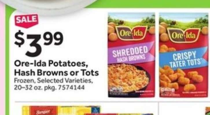 Ore-Ida Potatoes, Hash Browns or Tots