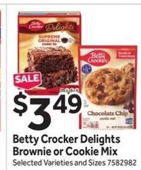 Betty Crocker Delights Brownie or Cookie Mix