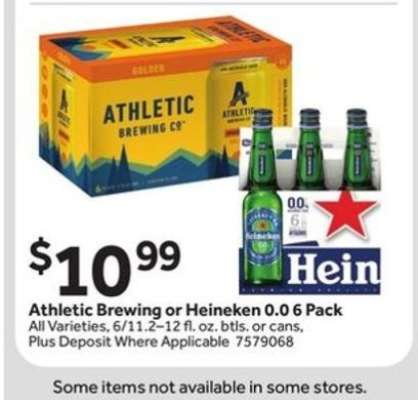 Athletic Brewing or Heineken 0.0 6 Pack