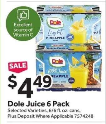 Dole Juice 6 Pack
