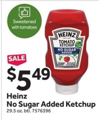 Heinz No Sugar Added Ketchup