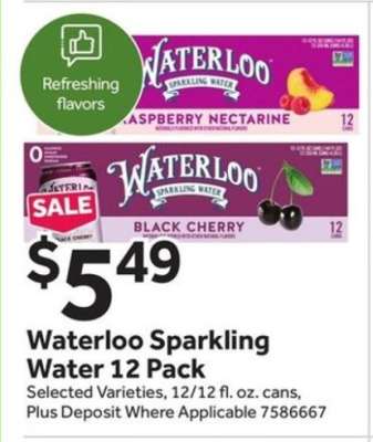 Waterloo Sparkling Water 12 Pack