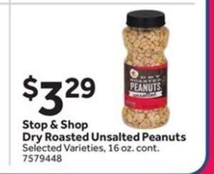 Stop & Shop Dry Roasted Unsalted Peanuts