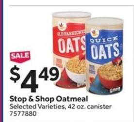 Stop & Shop Oatmeal