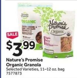 NATURE'S PROMISE ORGANIC GRANOLA
