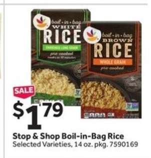 Stop & Shop Boil in Bag Rice