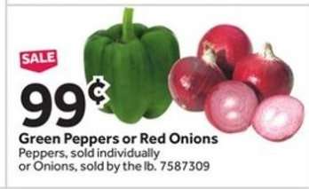 Green Peppers or Red Onions